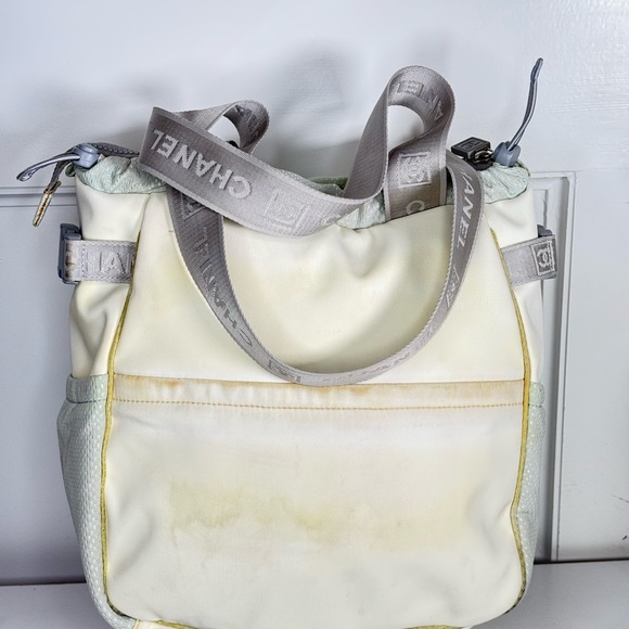 Authentic Chanel Sports Line Camellia Shoulder Tote Bag - Picture 5 of 12